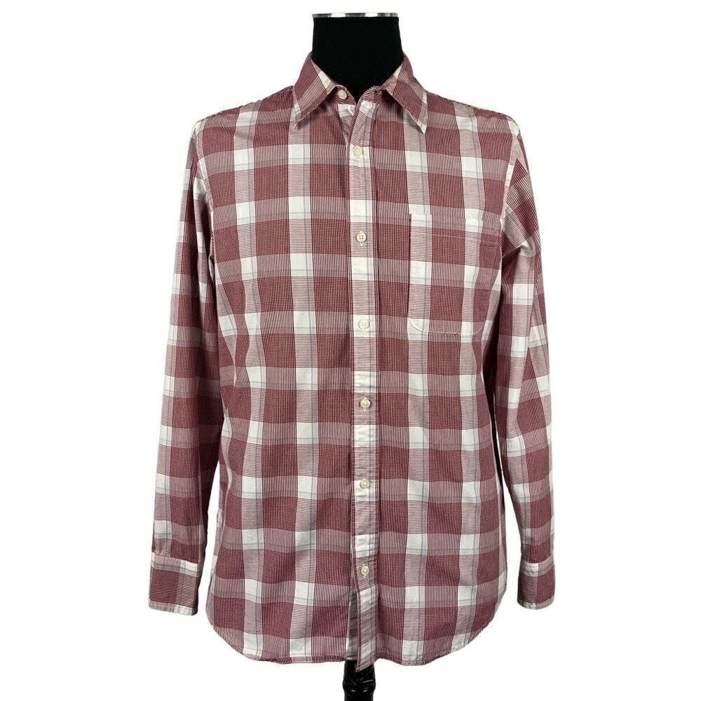 Banana Republic Factory 100% Cotton Gingham Print‎ Button Front Shirt - Men’s L